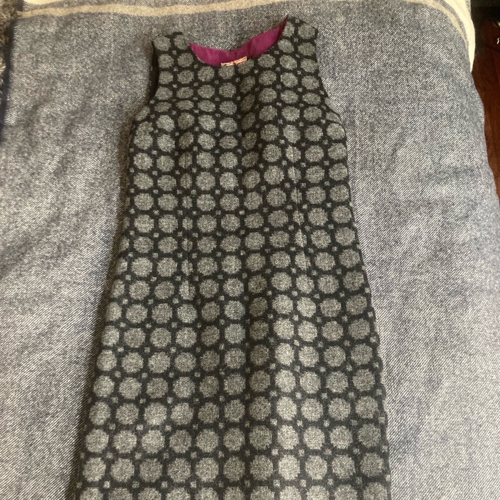 Boden British Tweed Dress in Gray/Black